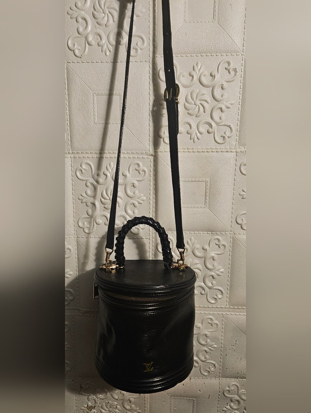 Louis Vuitton Vanity Cannes Epi Black 2way Bag Authentic